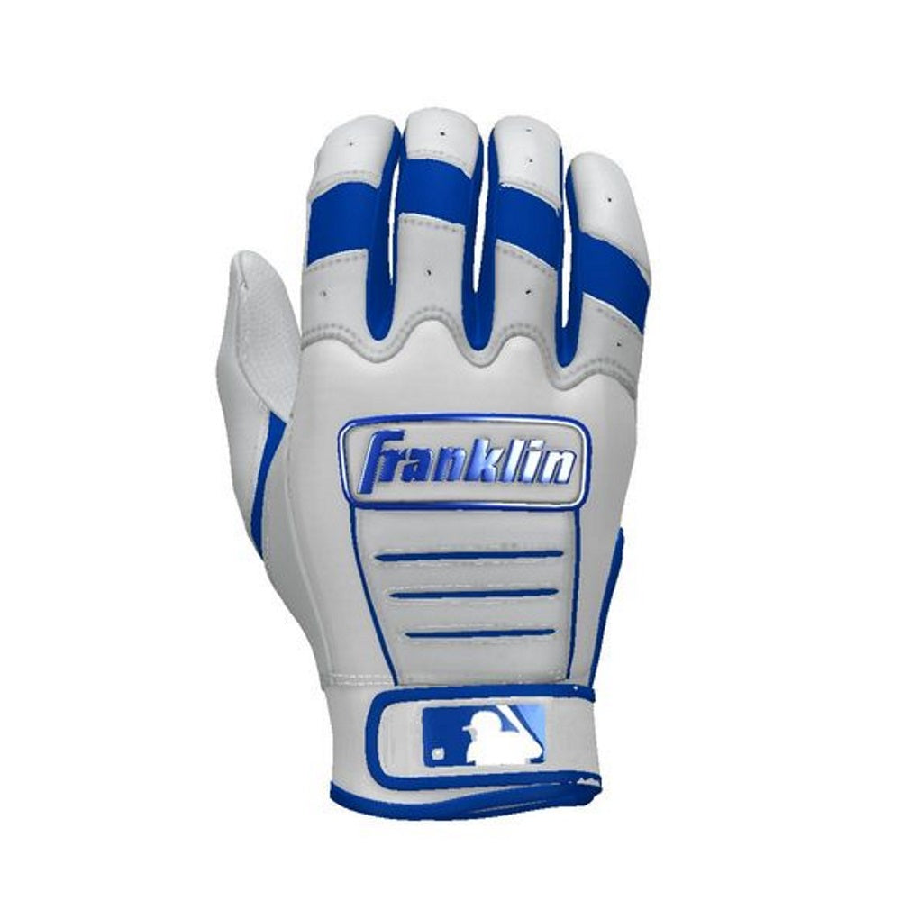 Franklin Custom CFX White/Royal Batting Gloves