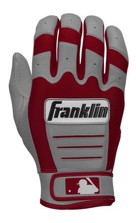 Franklin Custom CFX Pro Batting Gloves - Adult - Grey/Cardinal