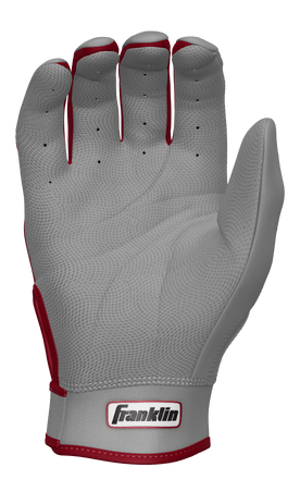 Franklin Custom CFX Pro Batting Gloves - Adult - Grey/Cardinal