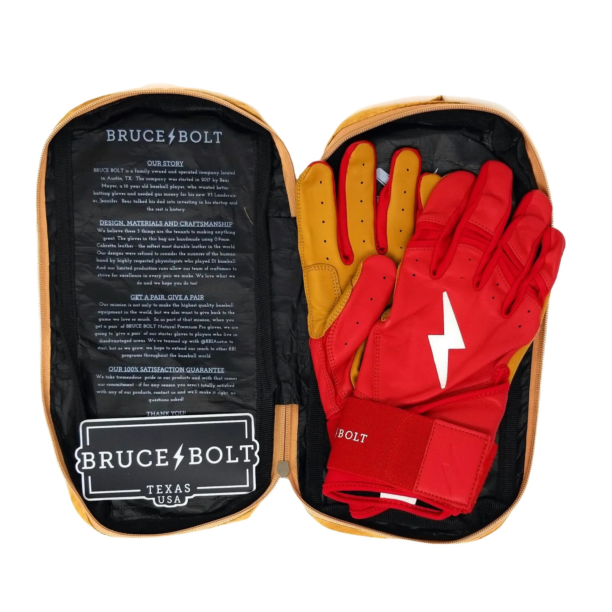 Bruce Bolt Batting Gloves - PREMIUM PRO Adult Long Cuff