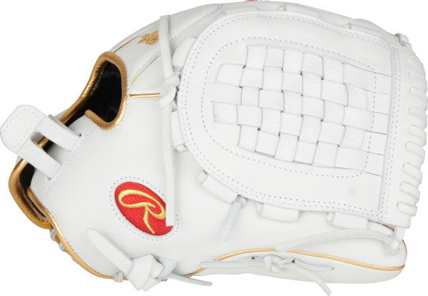 Rawlings Liberty Advanced 12.5" Fastpitch Glove - White/Gold (RLA125KRG)