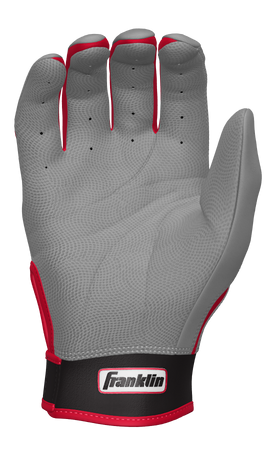 Franklin Custom CFX Pro Batting Gloves - Adult - Grey/Red