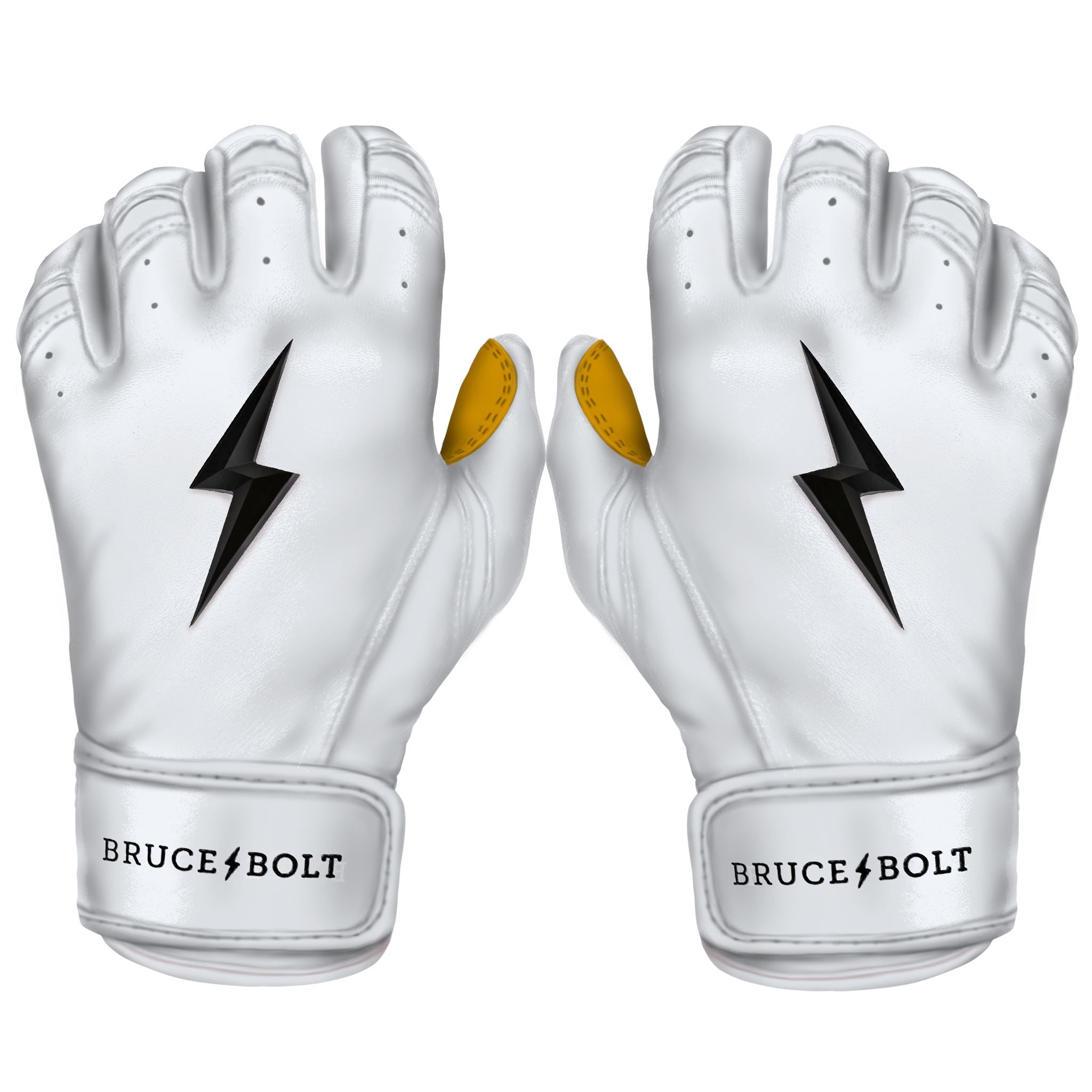 Bruce Bolt - PREMIUM PRO Adult Short Cuff Batting Gloves