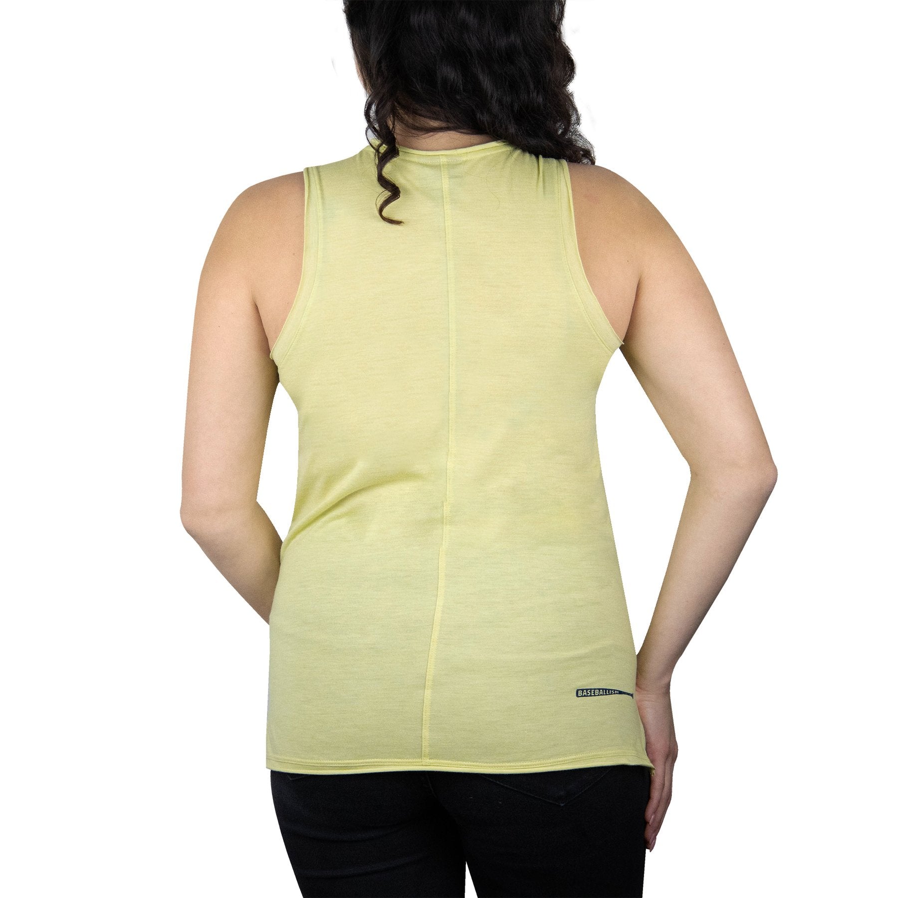 Baseballism Sunny Days and Double Plays Yellow Aya Tank