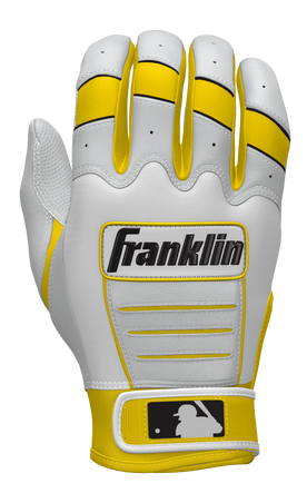 Franklin Custom CFX White/Yellow Batting Gloves