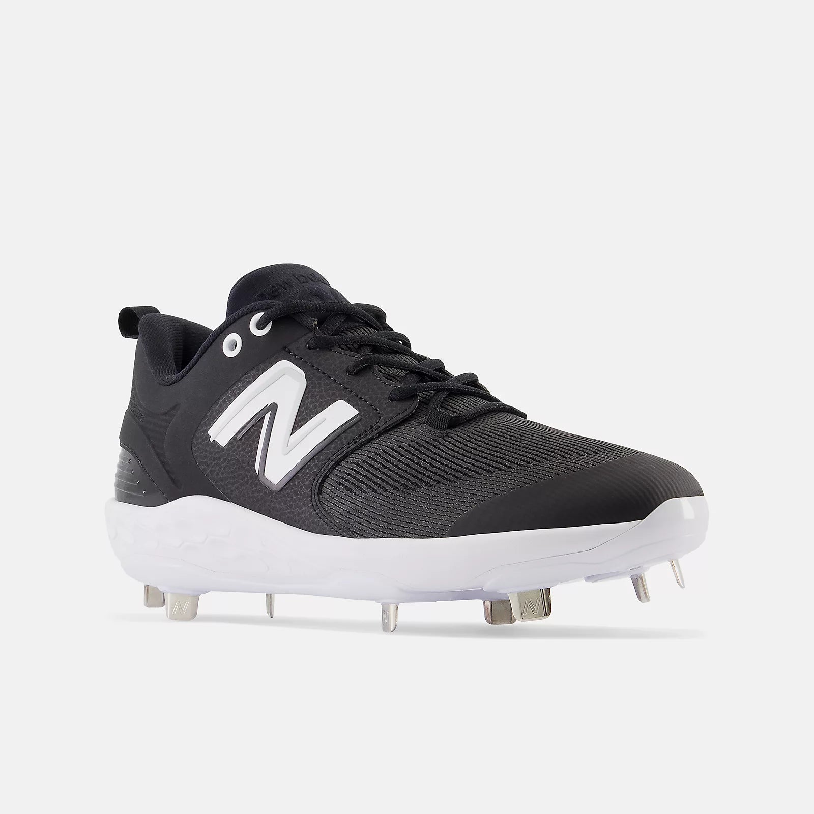 New Balance Black/White L3000v6 Metal Spikes