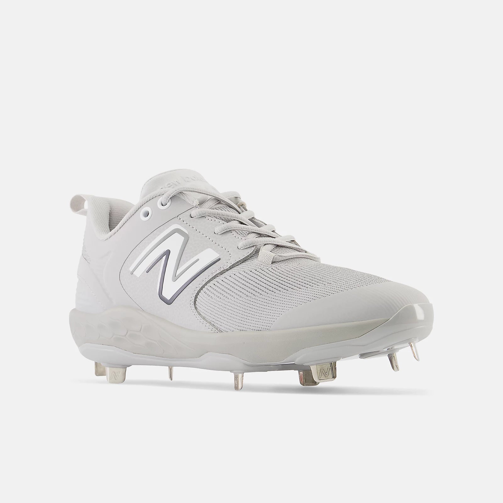 New Balance Grey/White L3000v6 Metal Spikes