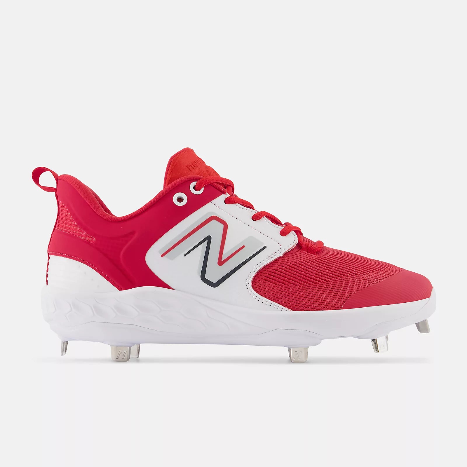 New Balance Red/White L3000v6 Metal Spikes