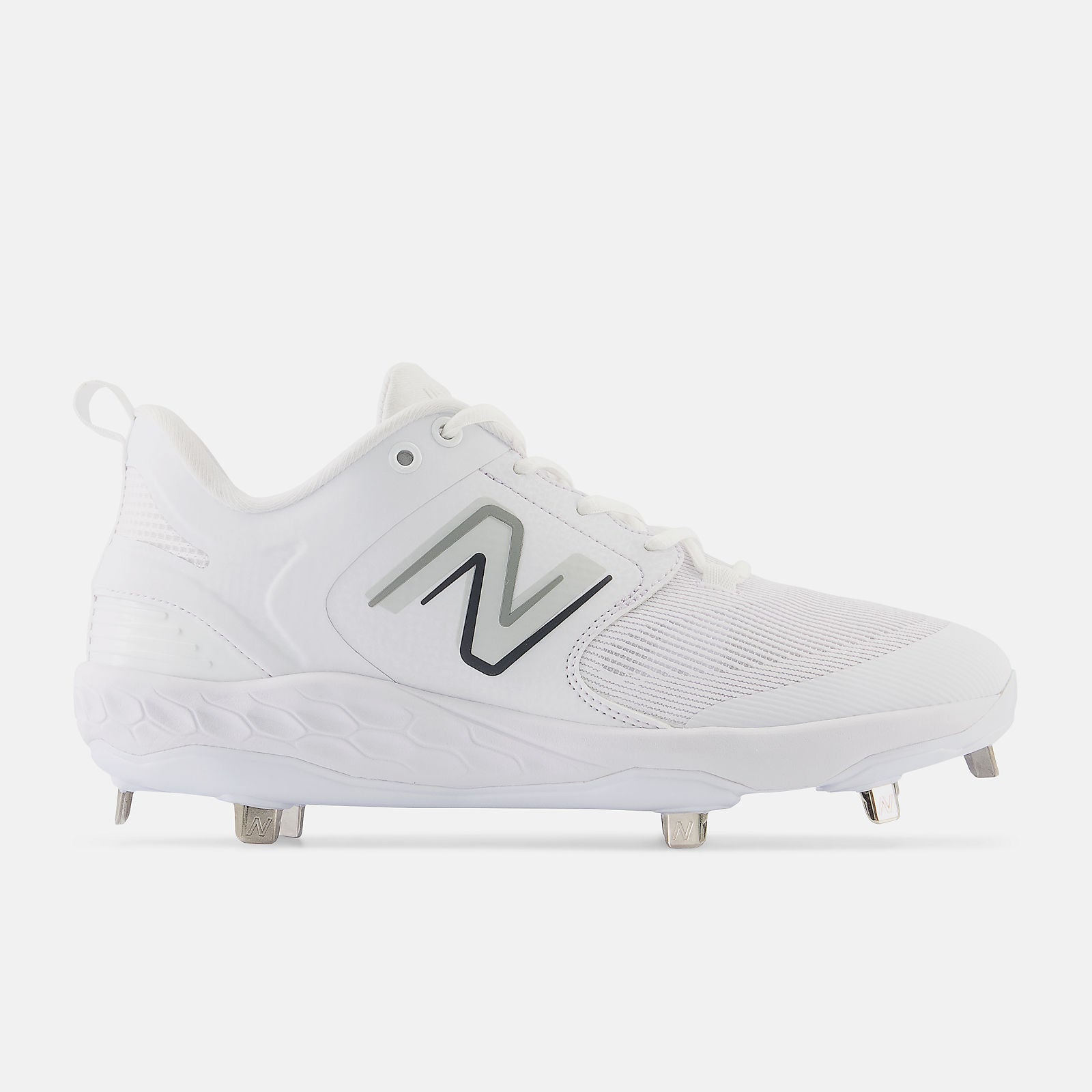 New Balance White L3000v6 Metal Spikes