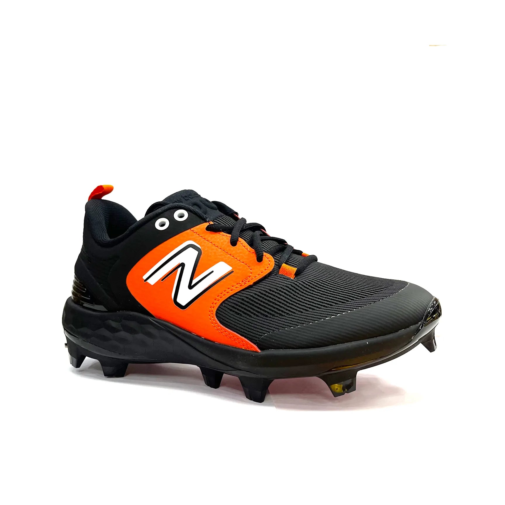 New Balance Black/Orange PL3000v6 Molded Cleats