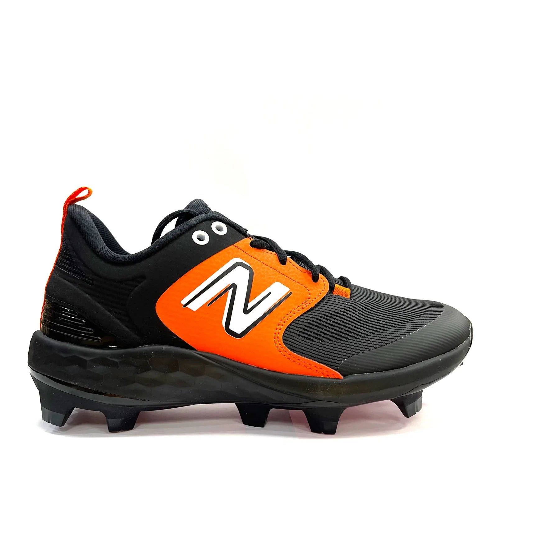 New Balance Black/Orange PL3000v6 Molded Cleats