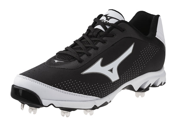 Mizuno 9 Spike Vapor Elite 7 Black/White Baseball Spikes