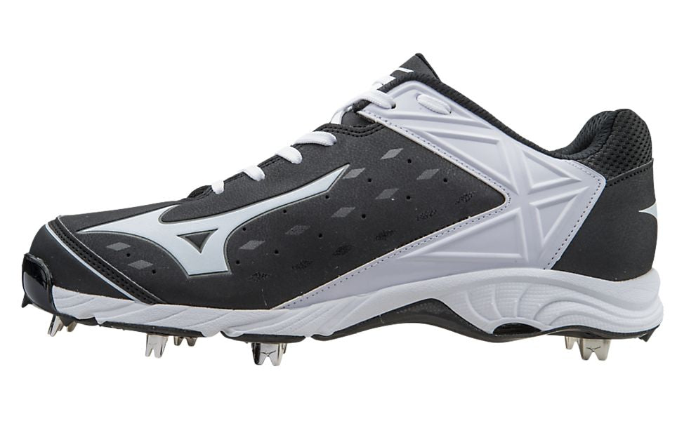 Mizuno 9 Spike Advanced Swagger 2 Low Baseball Spikes - Black/White