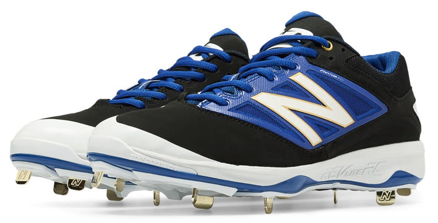 New Balance - Black/Blue Low 4040v3 Baseball Spikes (L4040BB3)