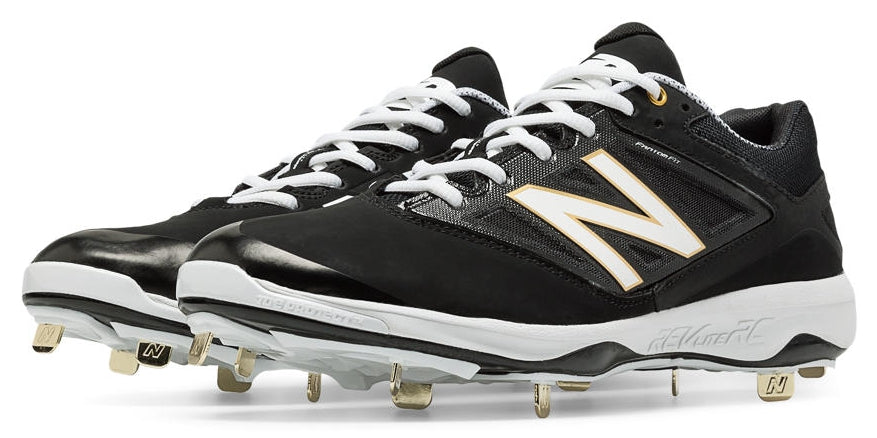 New Balance - Black/White Low 4040v3 Baseball Spikes (L4040BK3)