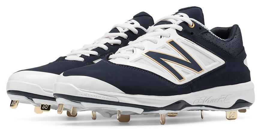 New Balance - Navy/White Low 4040v3 Baseball Spikes (L4040NB3)