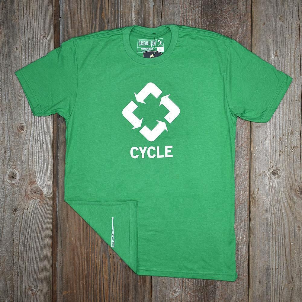 Baseballism - Cycle - Green T-Shirt (Men's)