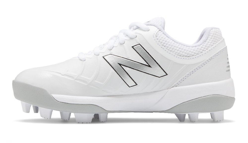 New Balance 4040v5 Youth Molded Cleats - White/White (J4040TW5)
