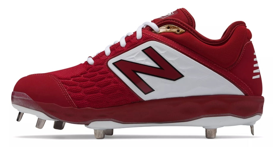 New Balance - Cardinal/White Low-Cut L3000v4 Metal Spikes (L3000MW4)