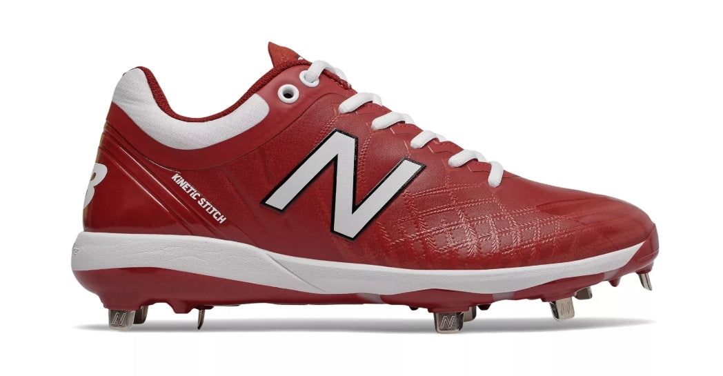 New Balance 4040v5 Metal Spikes - Cardinal/White (L4040MW5)
