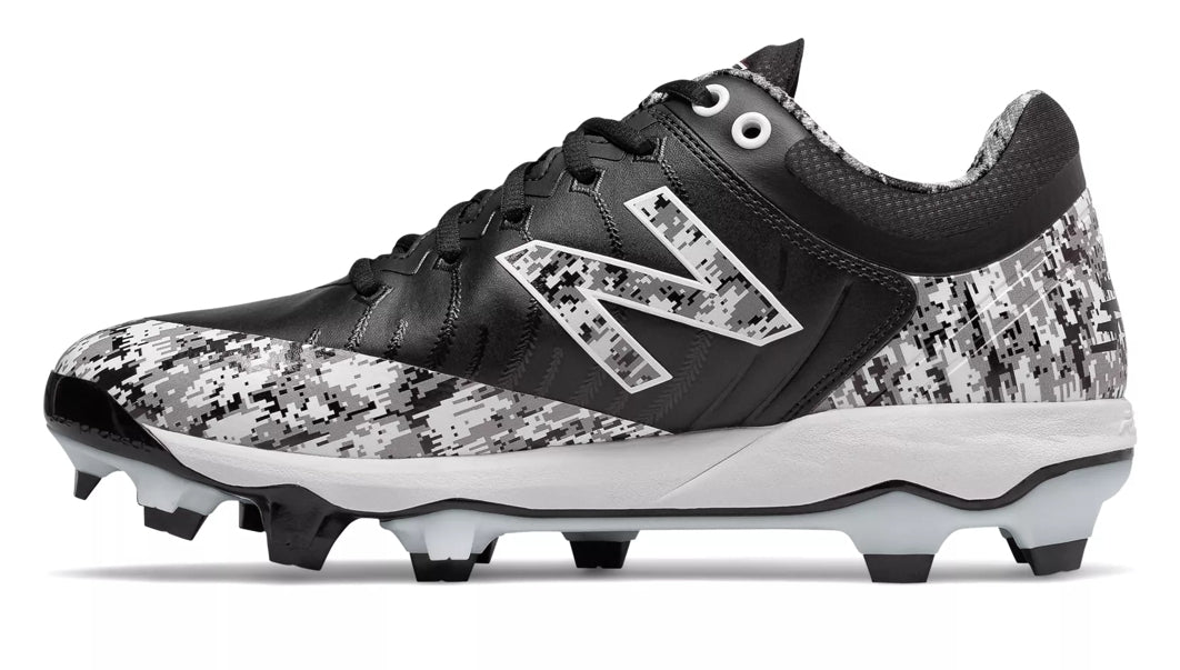 New Balance 4040v5 Adult Molded Cleats - Black/White (PL4040E5)