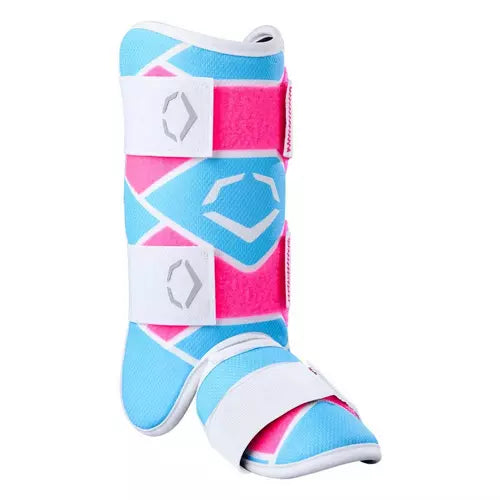 EvoShield SRZ-2 Pink/Victory Blue Youth Batter's Leg Guard: WB5764602YH