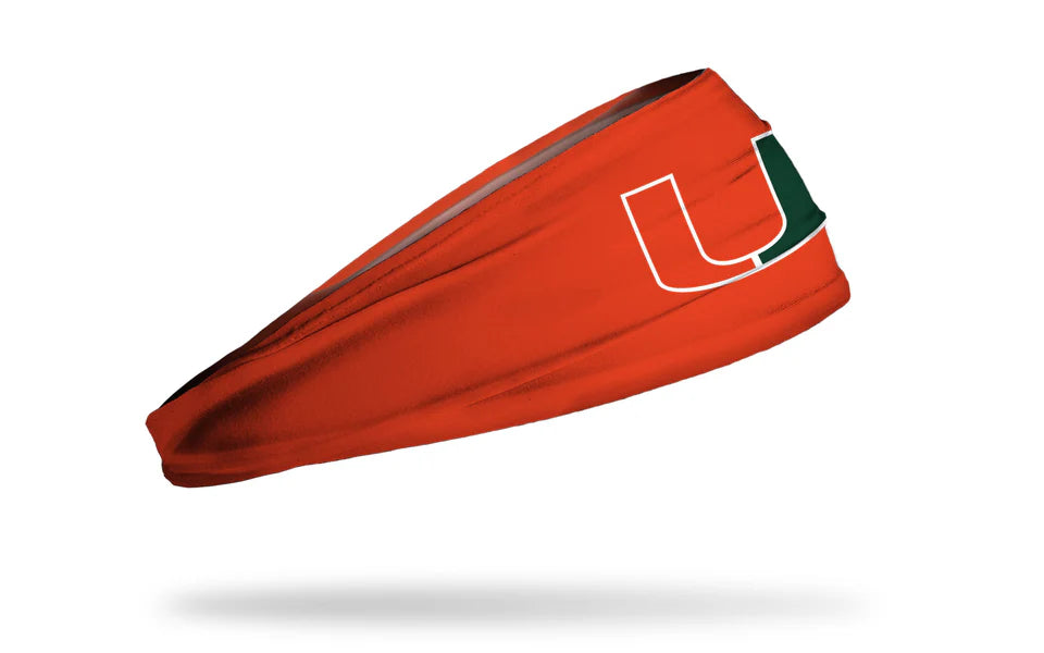 University of Miami Logo Orange BBL - Junk Headband