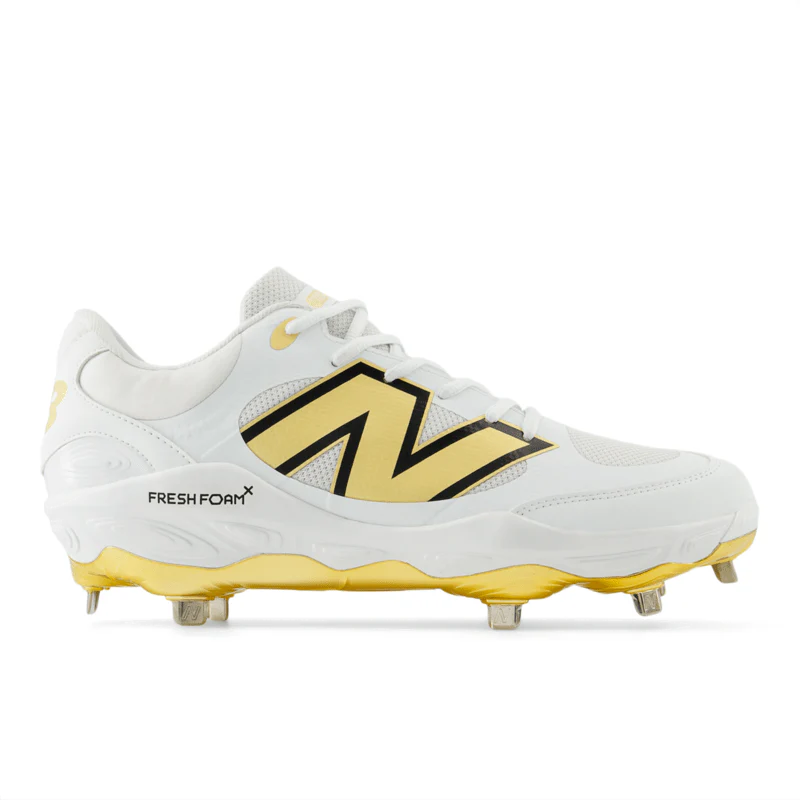 New Balance Fresh Foam 3000 x V7 L3000GS7 White Gold Hero Metal Spikes 5