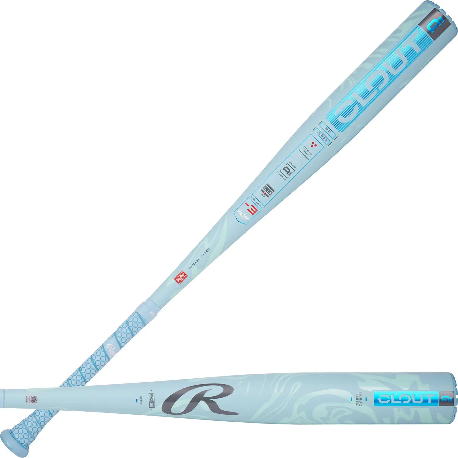 RAWLINGS 20025 CLOUT AI BBCOR BASEBALL BAT: RBB5C3