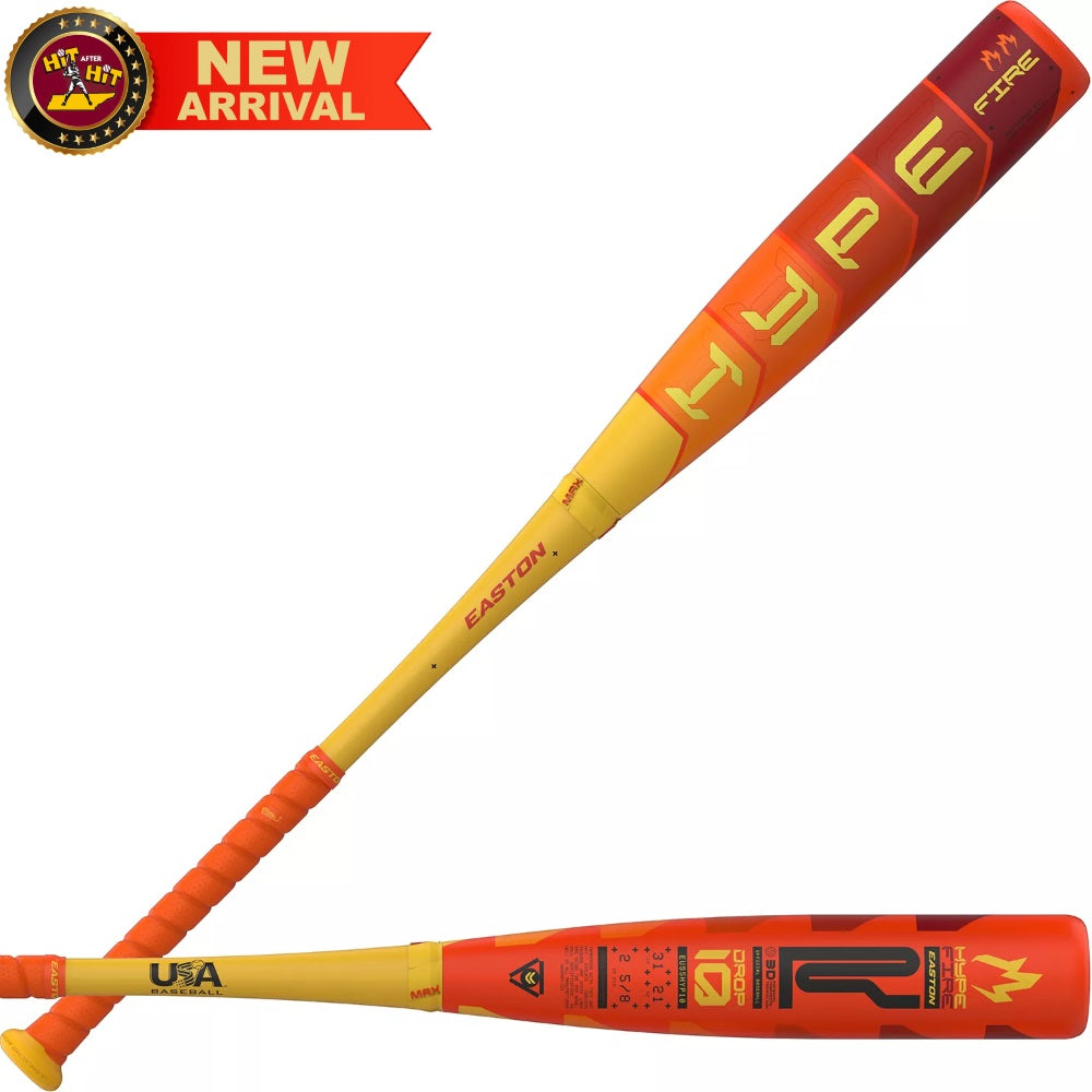 Easton 2025 -10 Hype Fire USA 2 5/8" Baseball Bat: EUS5HYP10