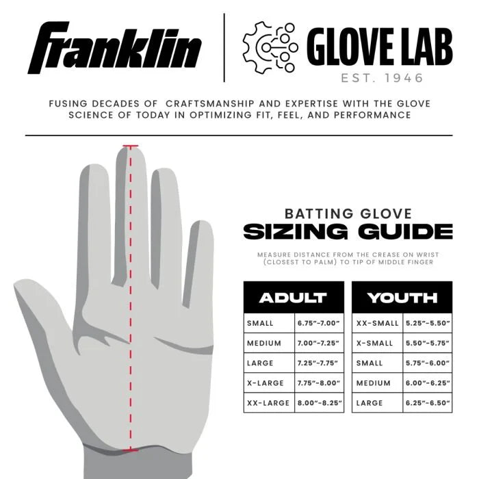 FRANKLIN CFX PRO LIMITED RELEASE ADULT VANILLA GOLD BATTING GLOVES