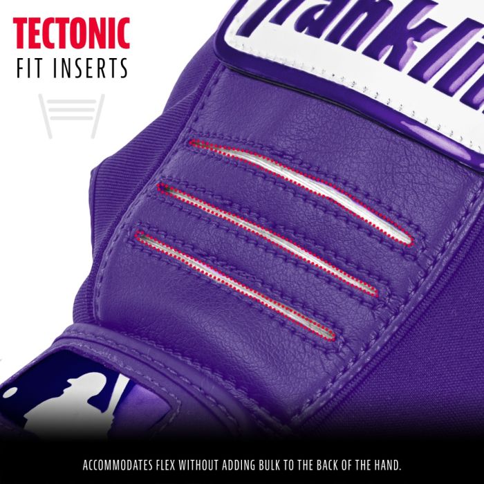 FRANKLIN CFX PRO HI-LITE ADULT BATTING GLOVES: PURPLE