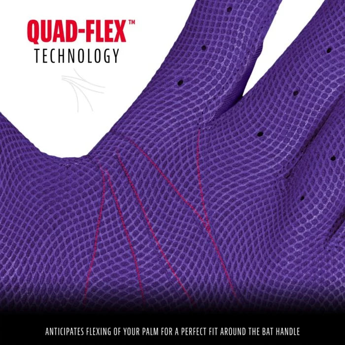 FRANKLIN CFX PRO HI-LITE ADULT BATTING GLOVES: PURPLE