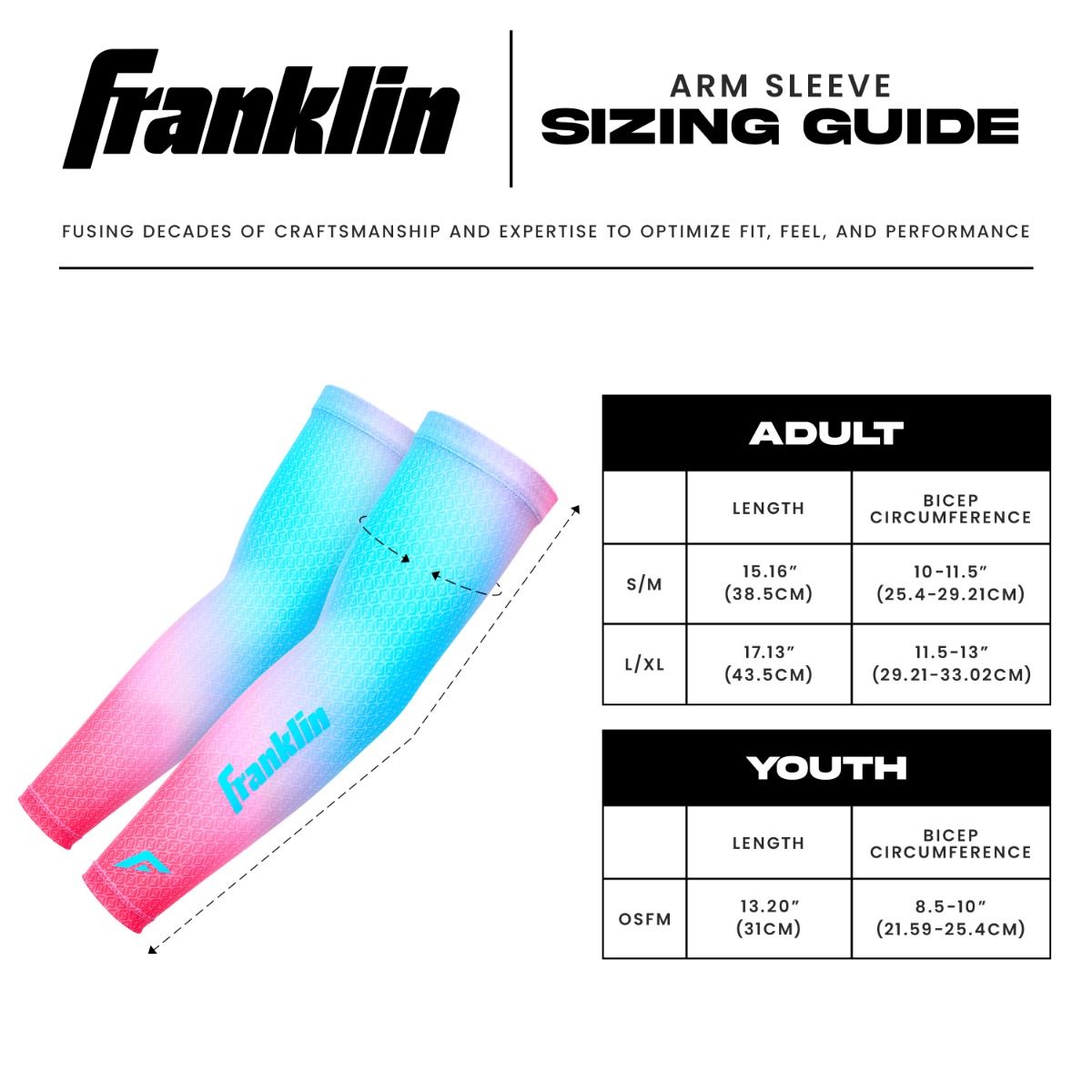 Franklin Cotton Candy Baseball Arm Sleeve