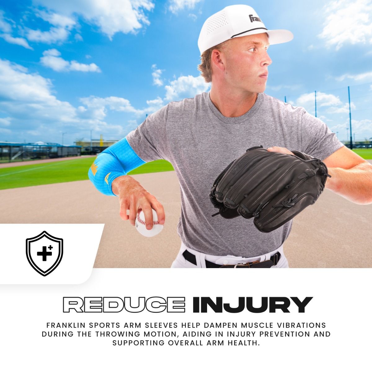 Franklin Carolina Blue Baseball Arm Sleeve