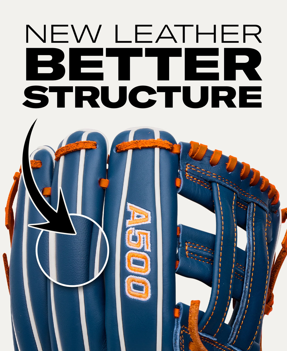 2027 Wilson A500® 10.5” Infield Youth Baseball Glove: WBG08401RT105