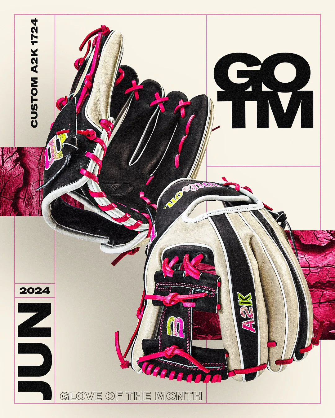 Wilson June 2024 Glove of the Month A2K 1724: WBW1022571175