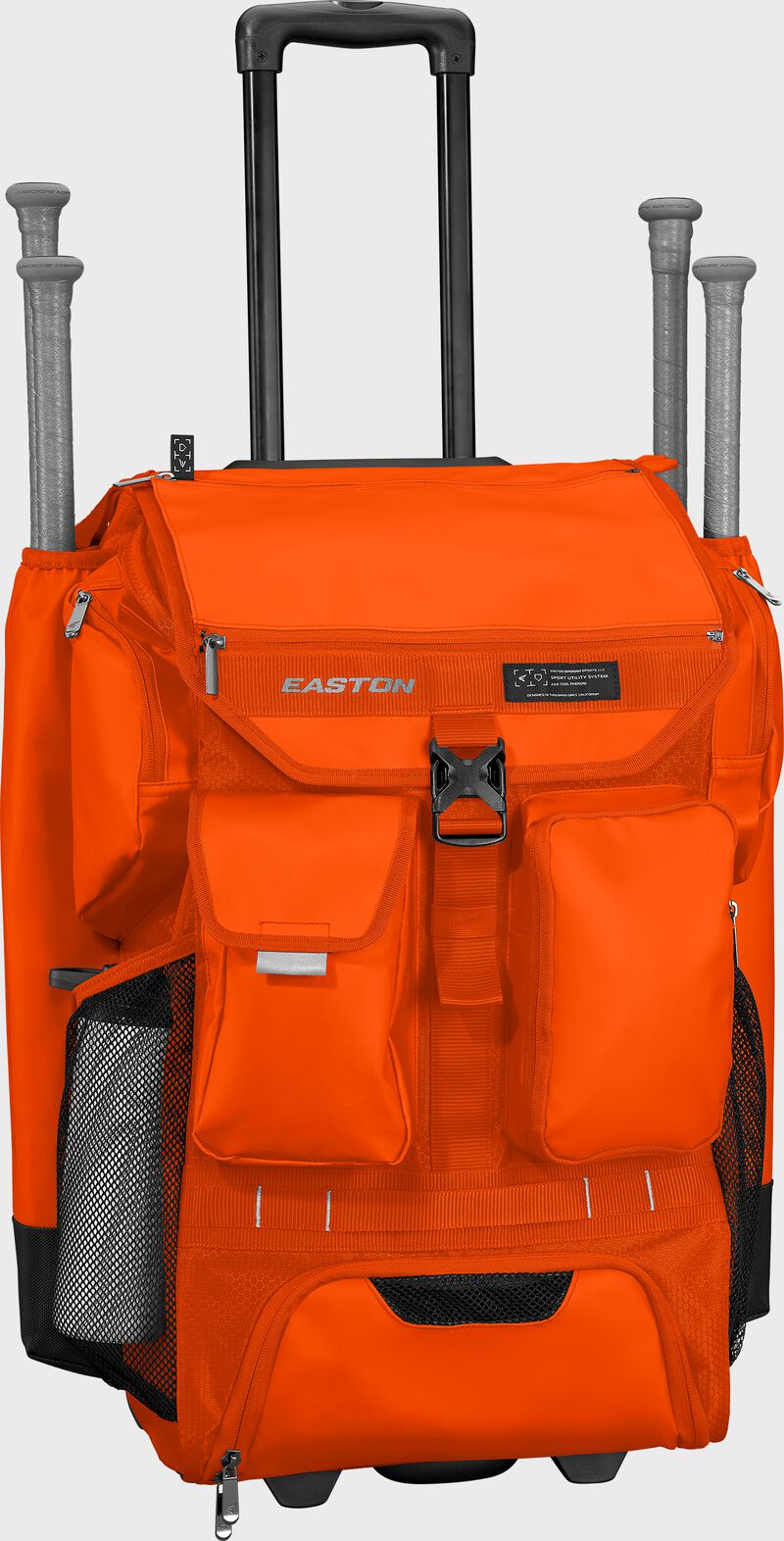 Easton 5-Tool Phenom Orange Wheeled Bag: 5TPHENOMWB