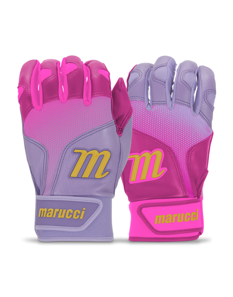 Marucci Youth PWR Fade Pink/Light Purple Batting Gloves: MBGPWRFY-PK/LP