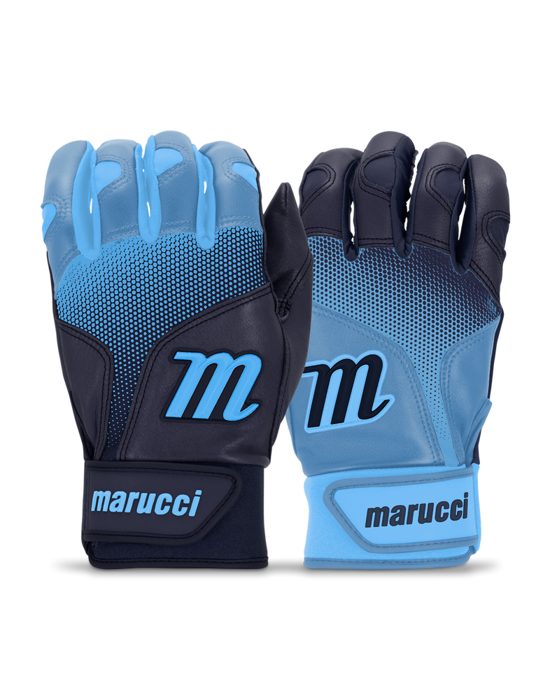 Marucci Youth PWR Fade Navy/Columbia Batting Gloves: MBGPWRFY-NB/CB