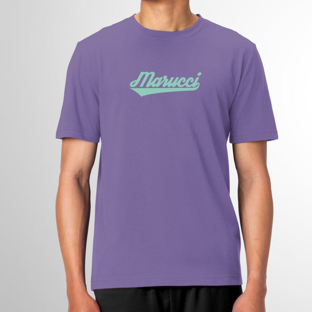 Marucci Adult Leadoff Purple Tee Script Graphic