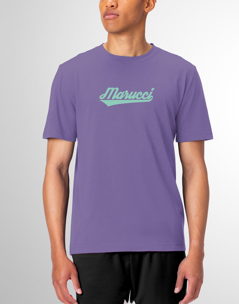 Marucci Adult Leadoff Purple Tee Script Graphic