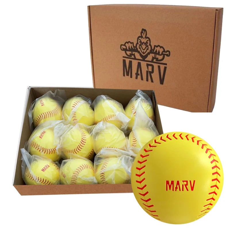 MARB SOFTBALL FOAM SUNKEN SEAM® PITCHING MACHINE BALLS