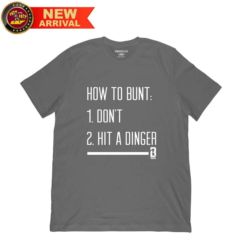 Baseball Lifestyle 101 How to Bunt T-shirt (Adult)