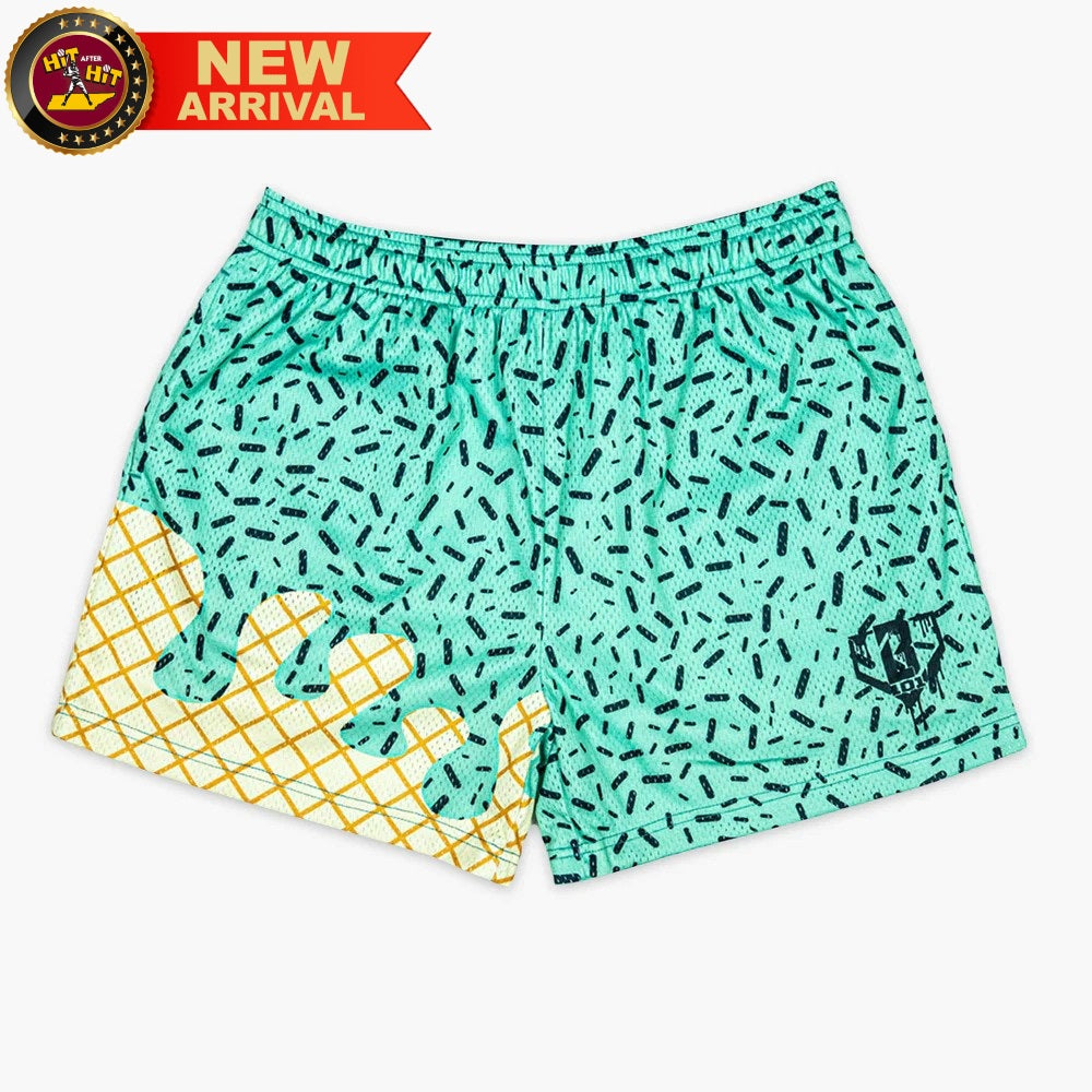 Baseball Lifestyle 101 Ice Cream Adult Shorts: Mint