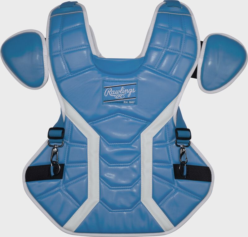 Rawlings Mach Pro Series Catcher's Set: Columbia Blue/White
