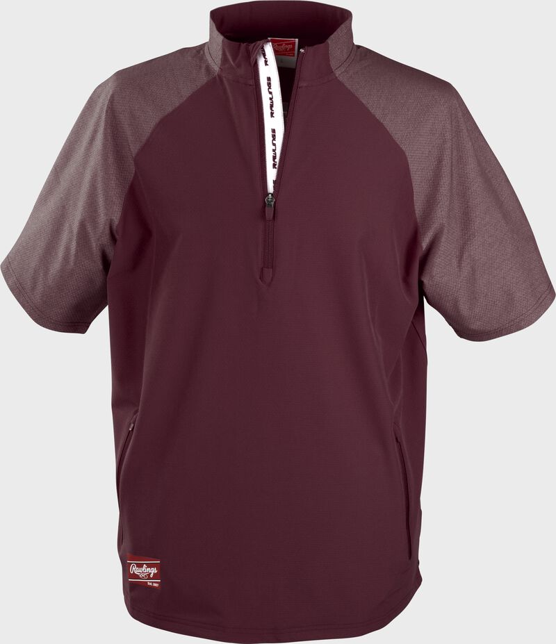 Rawlings Maroon ColorSync Short Sleeve Cage Jacket: CSSSJ2