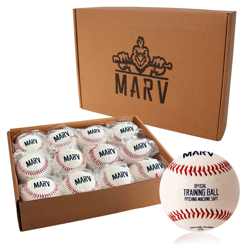 MARV LEATHER / FOAM LIGHTWEIGHT PITCHING MACHINE BALLS