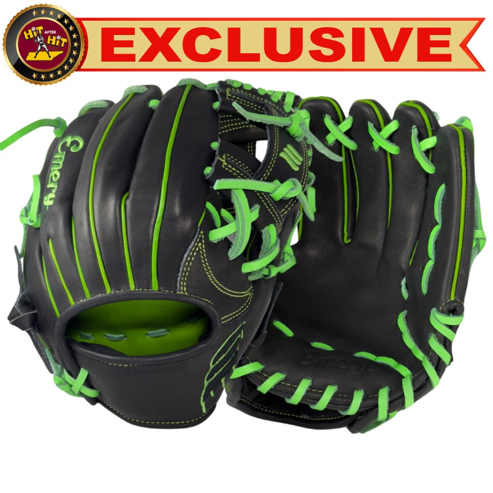 Emery 1417 Slime 11.5" Infield Glove: Black and Lime Green