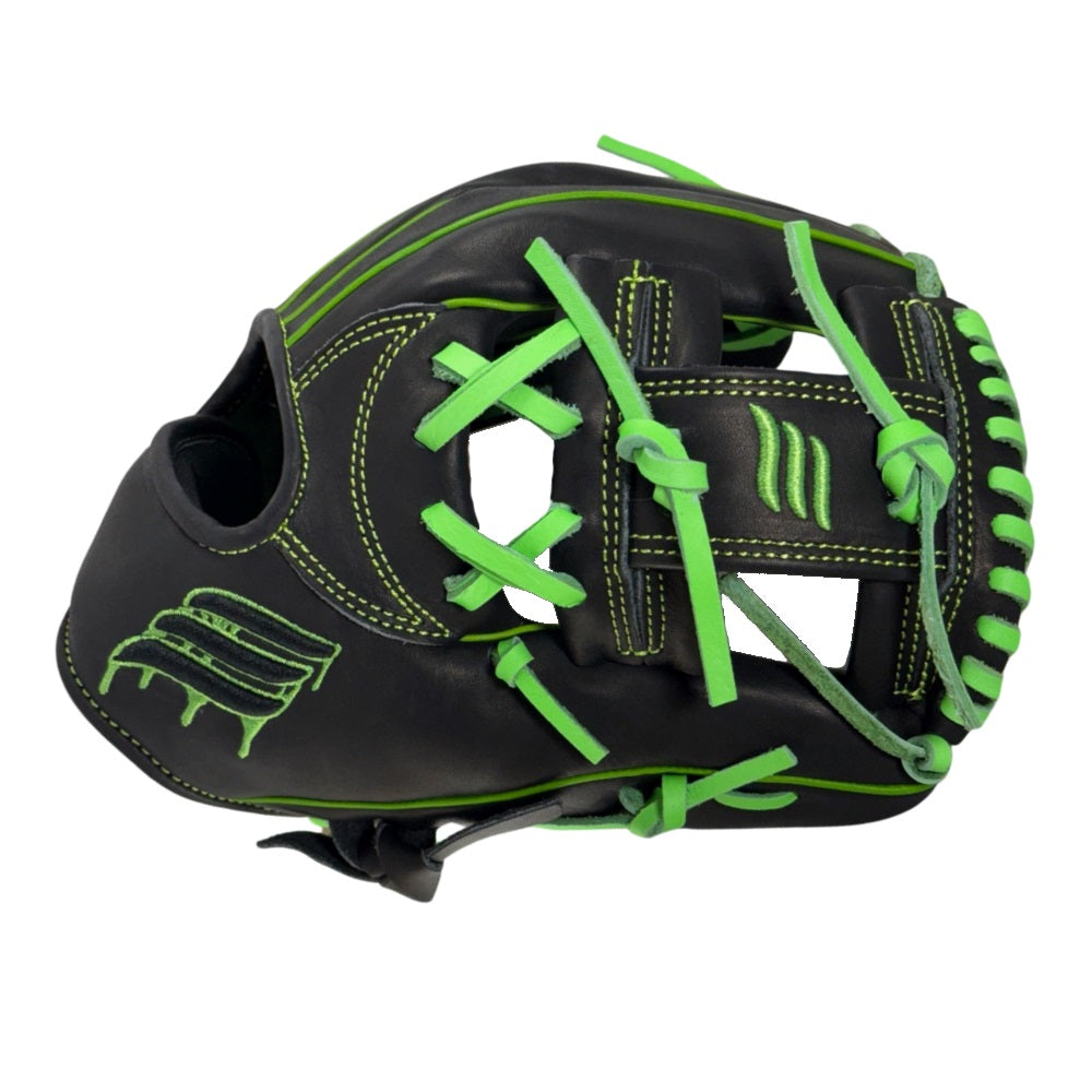 Emery 1417 Slime 11.25" Infield Glove: Black and Lime Green